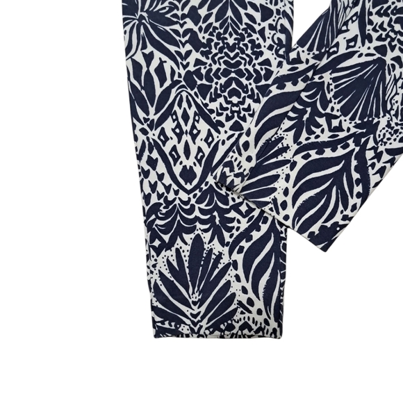 Lilly Pulitzer Kelly Stretch Knit Ankle Pants By Land or Sea Size 0 - Picture 11 of 15